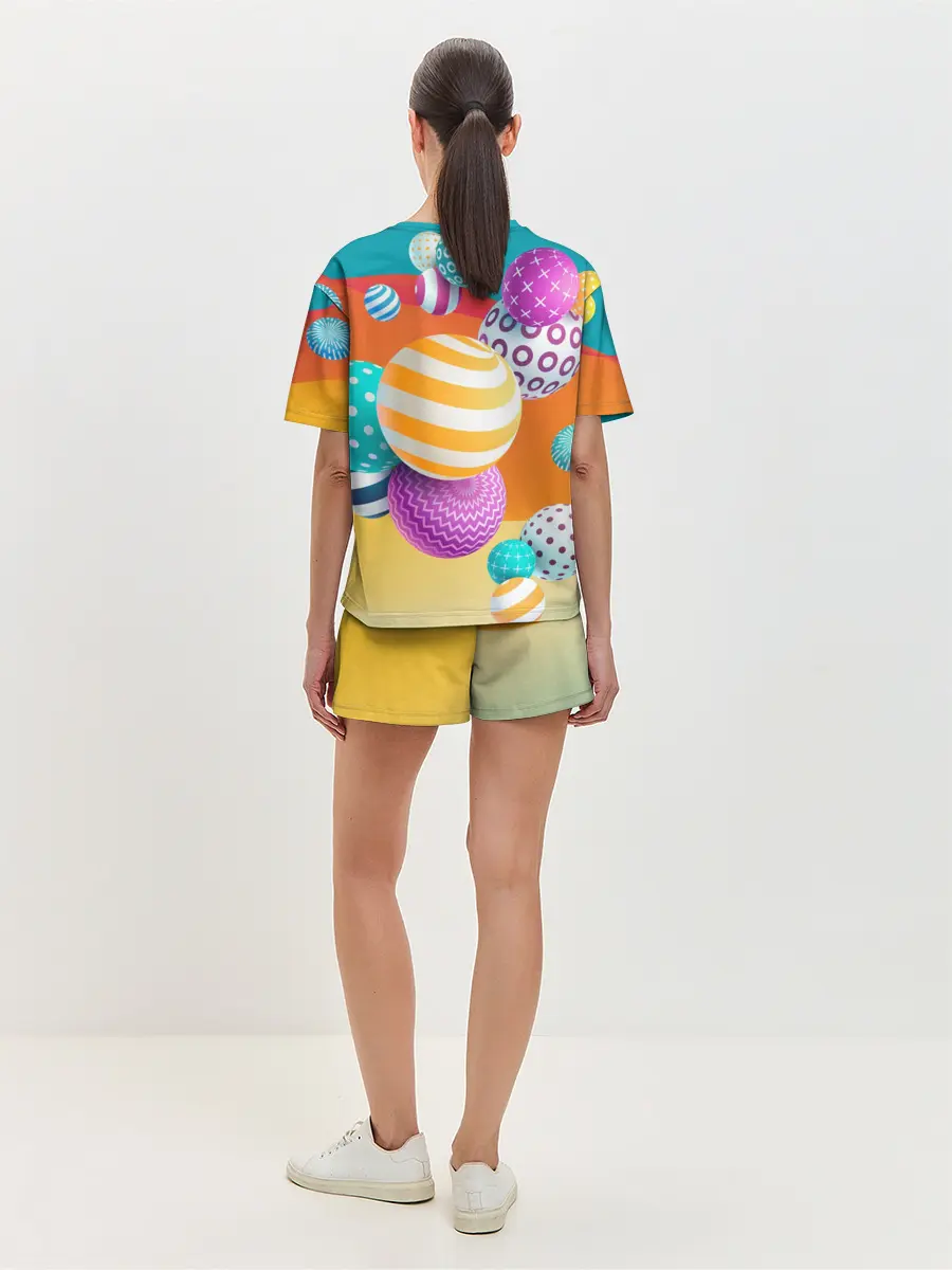 Женская пижама с шортами / Мячики