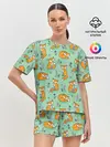 Женская пижама с шортами / Лиса с Грибами