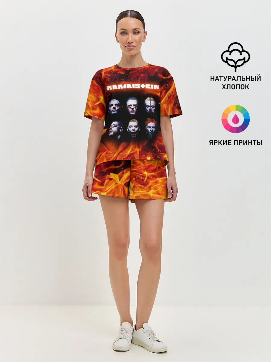 Женская пижама с шортами / RAMMSTEIN