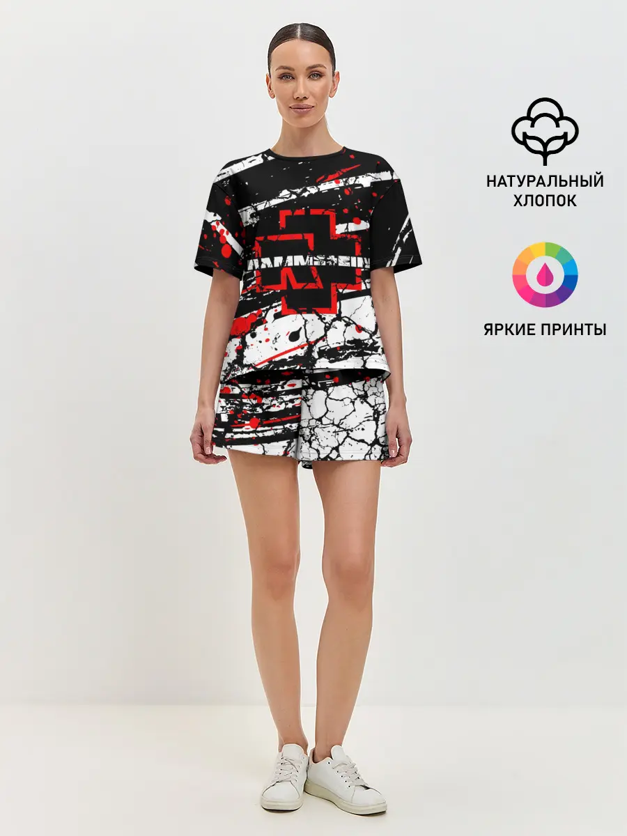 Женская пижама с шортами / RAMMSTEIN