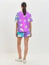 Женская пижама с шортами / Ракушки с градиентом