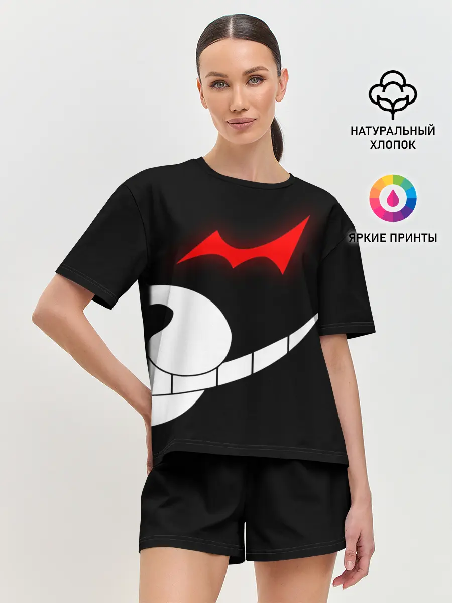 Женская пижама с шортами / monokuma пол лица