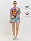Женская пижама с шортами / Психоделический Франкенштейн