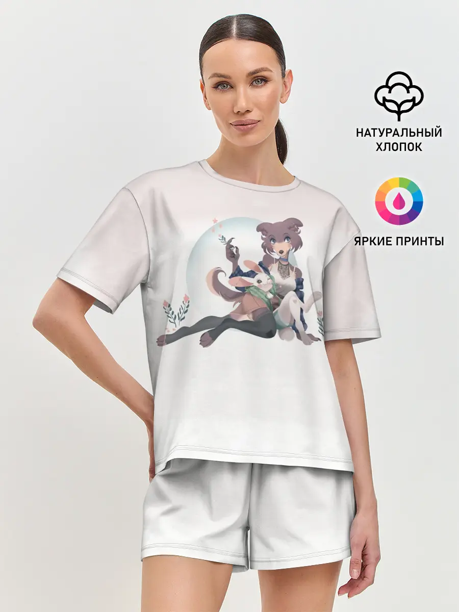 Женская пижама с шортами / Джуно и Хару