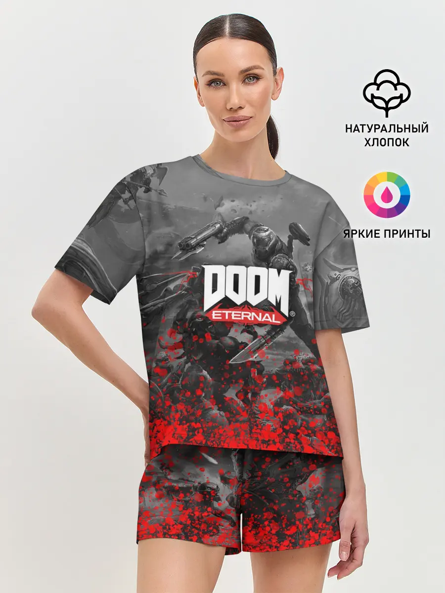 Женская пижама с шортами / DOOM