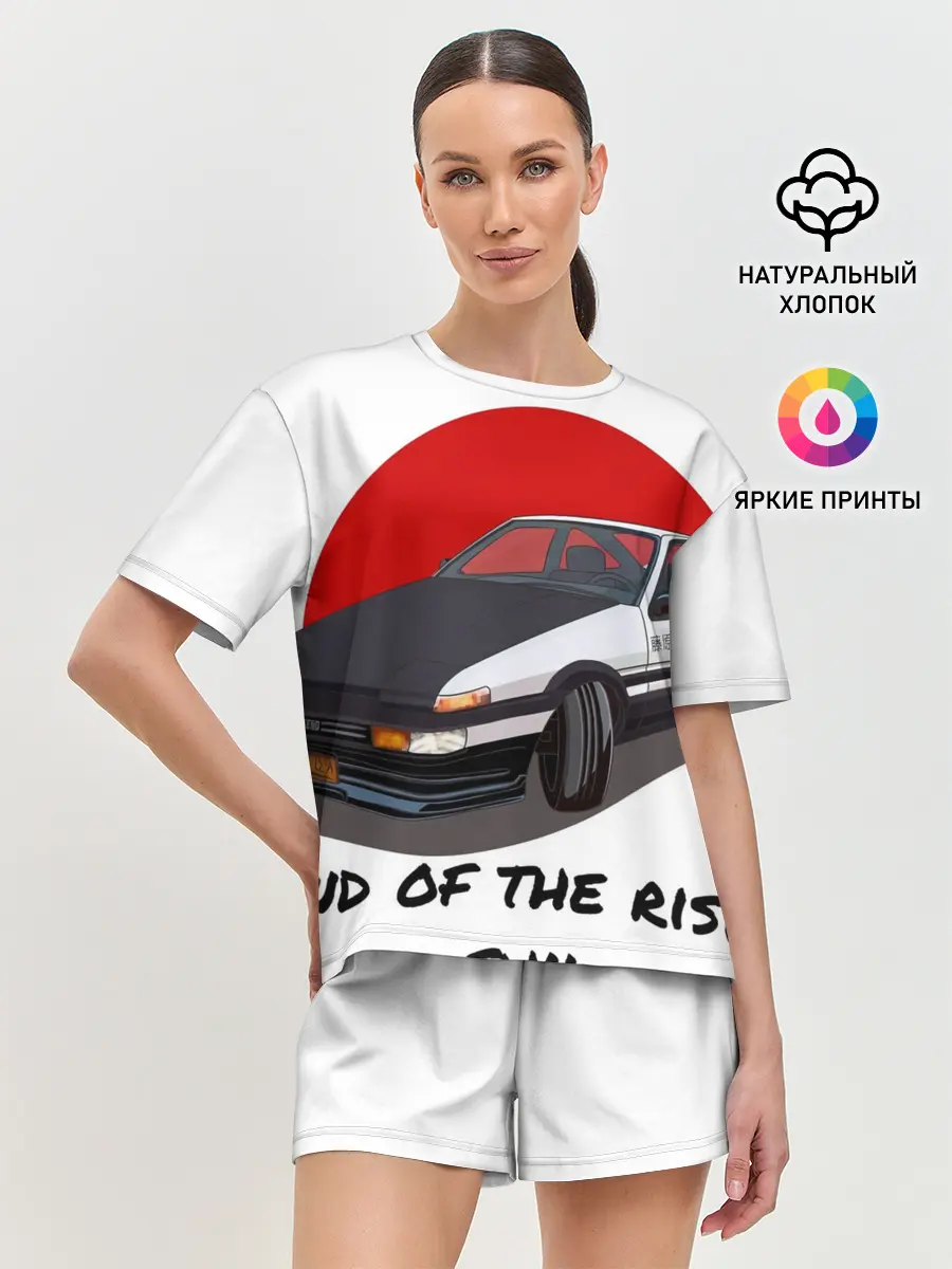 Женская пижама с шортами / Land of the rising sun