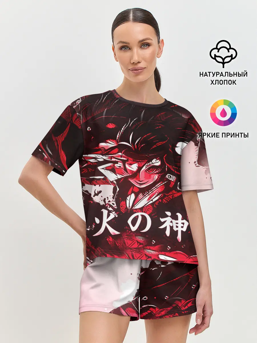 Женская пижама с шортами / КЛИНОК РАССЕКАЮЩИЙ ДЕМОНОВ
