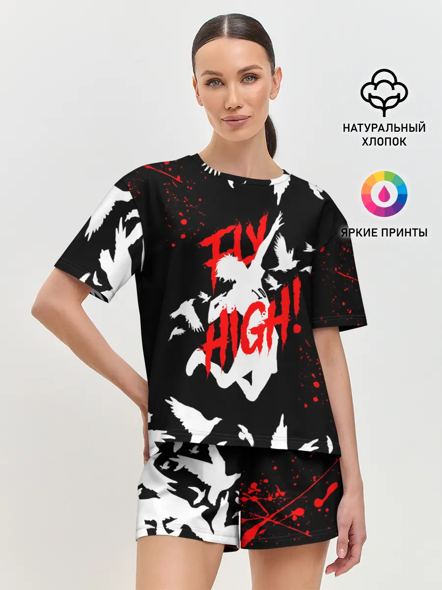 Женская пижама с шортами / Haikyu birds