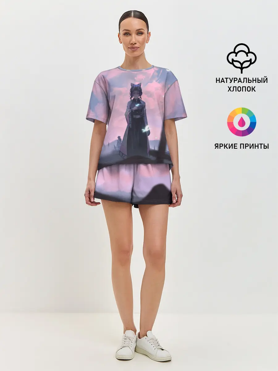 Женская пижама с шортами / КЛИНОК РАССЕКАЮЩИЙ ДЕМОНОВ