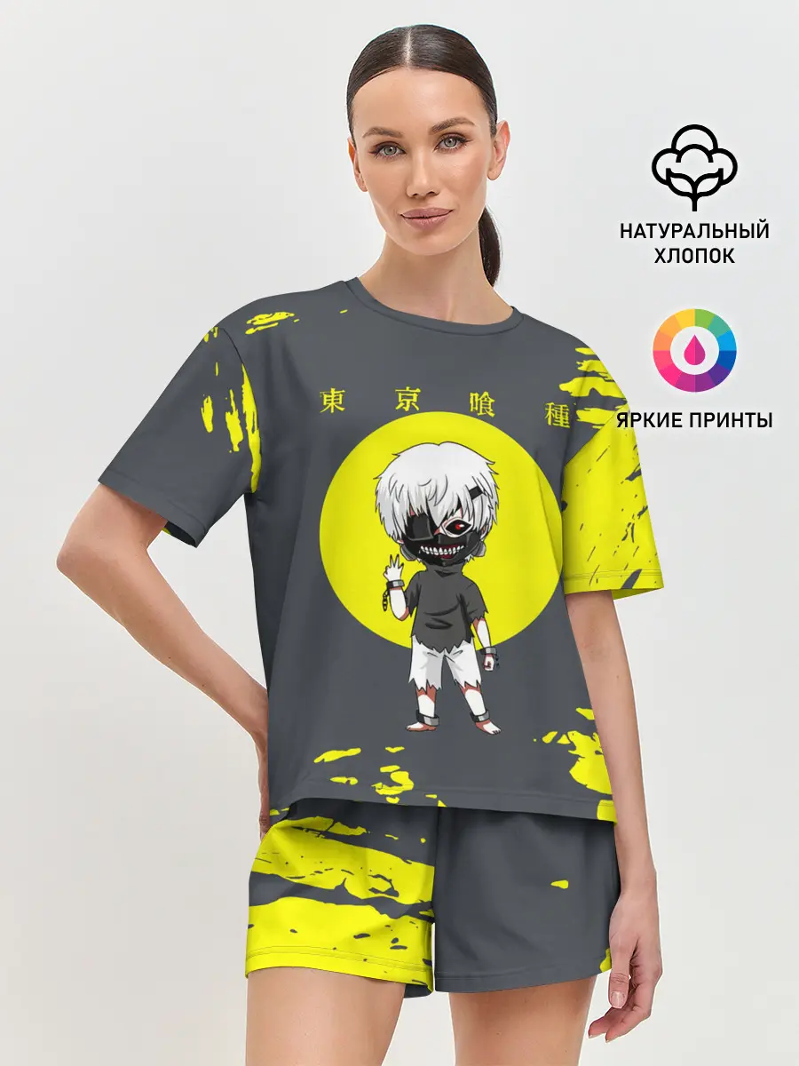 Женская пижама с шортами / Cute Kaneki Ken