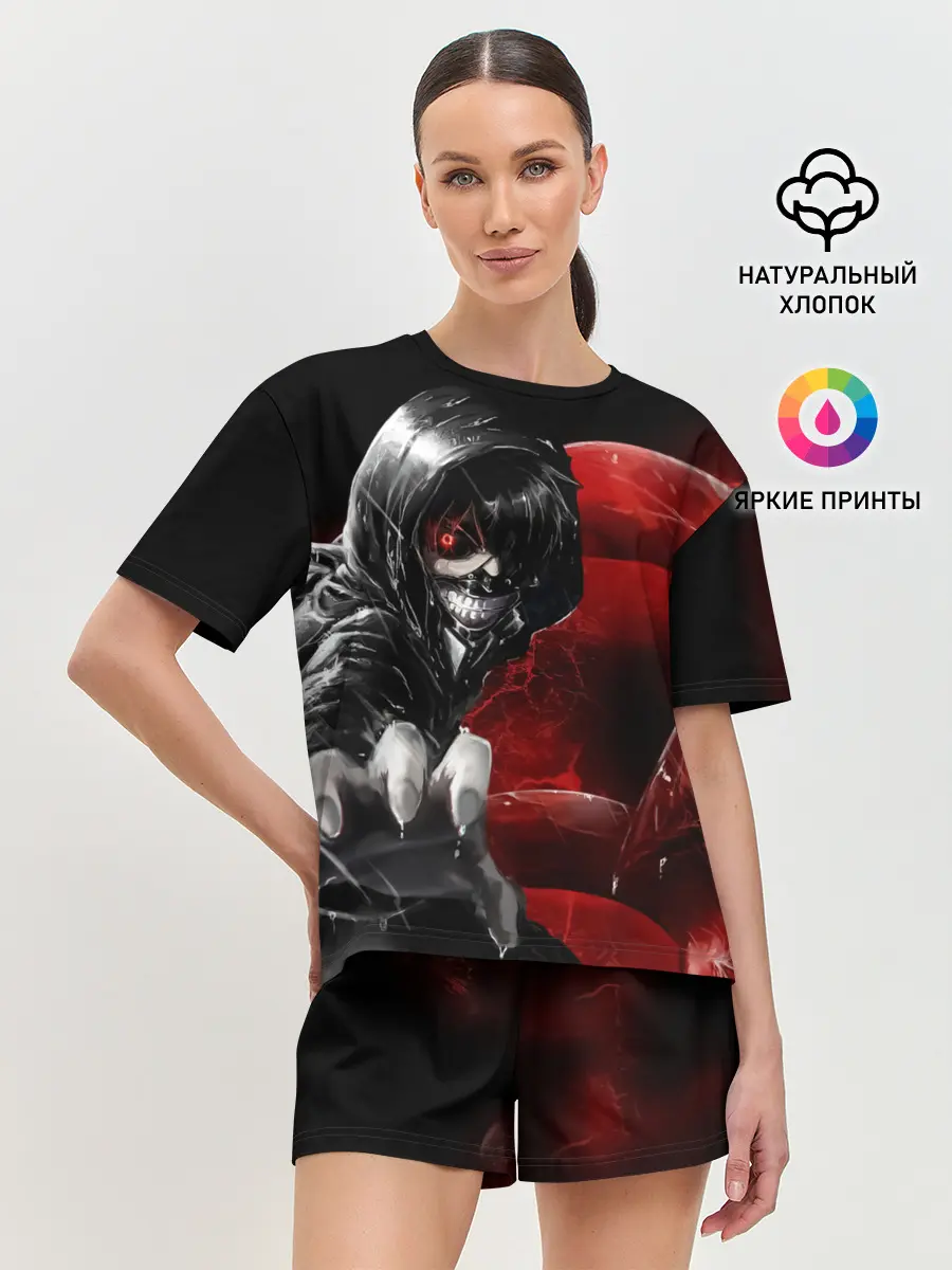 Женская пижама с шортами / Kaneki Ken Kakuja