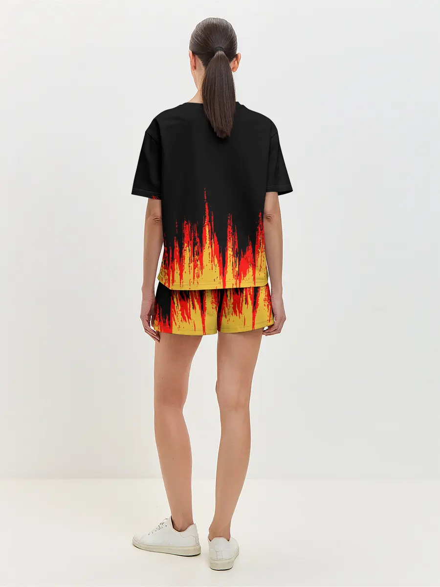 Женская пижама с шортами / годзилла