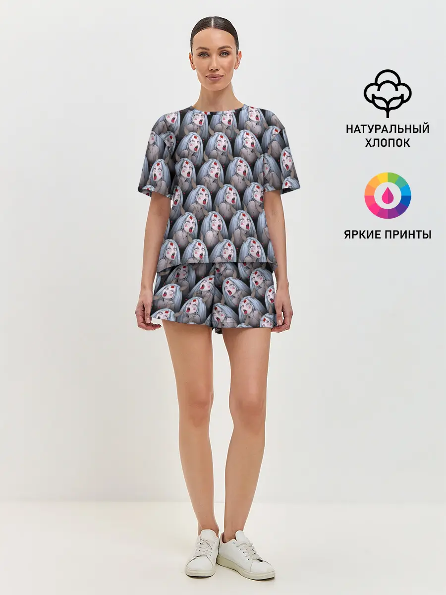 Женская пижама с шортами / Kaguya Ahegao