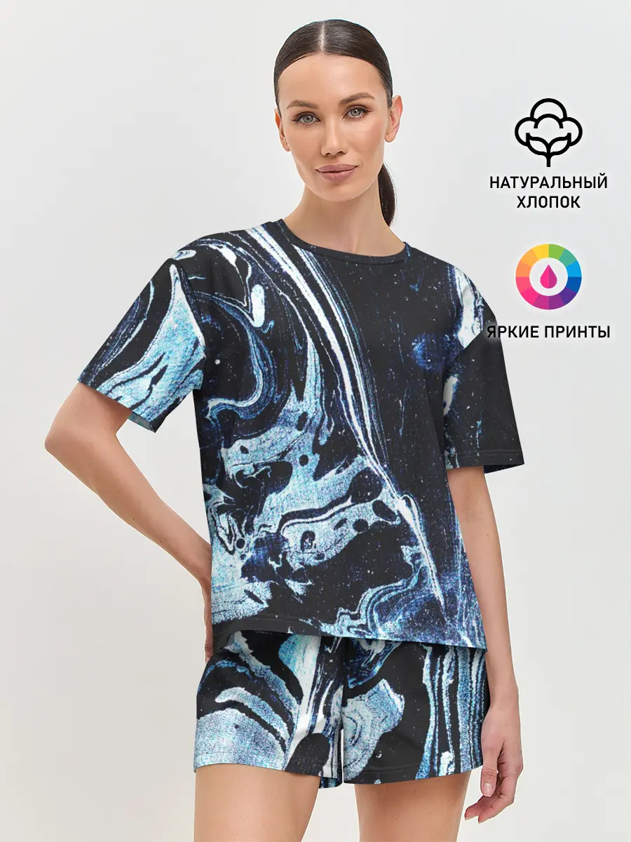 Женская пижама с шортами / Текстура