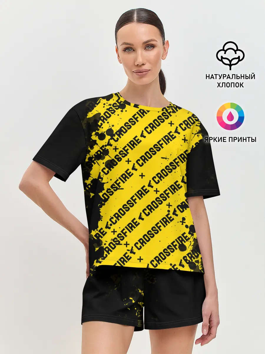 Женская пижама с шортами / Cross fire