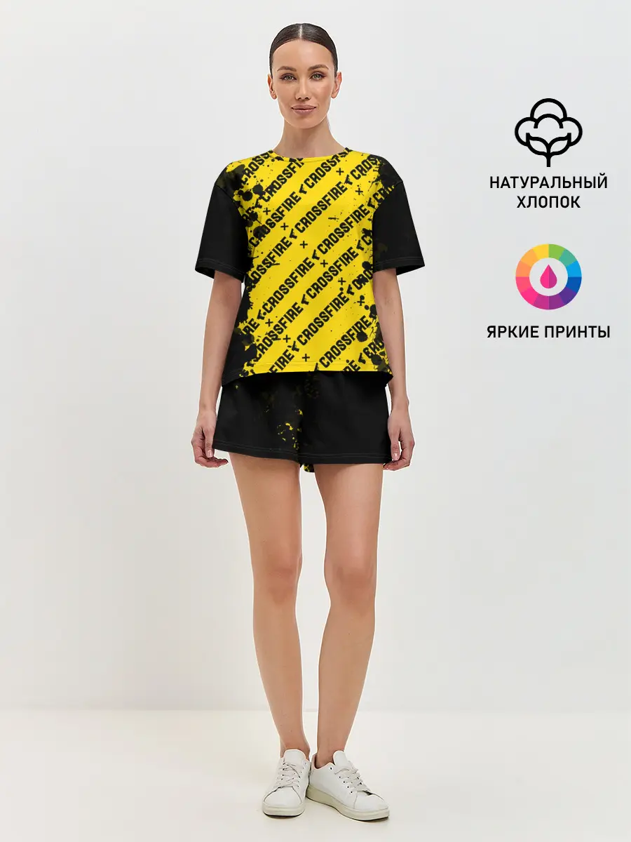Женская пижама с шортами / Cross fire