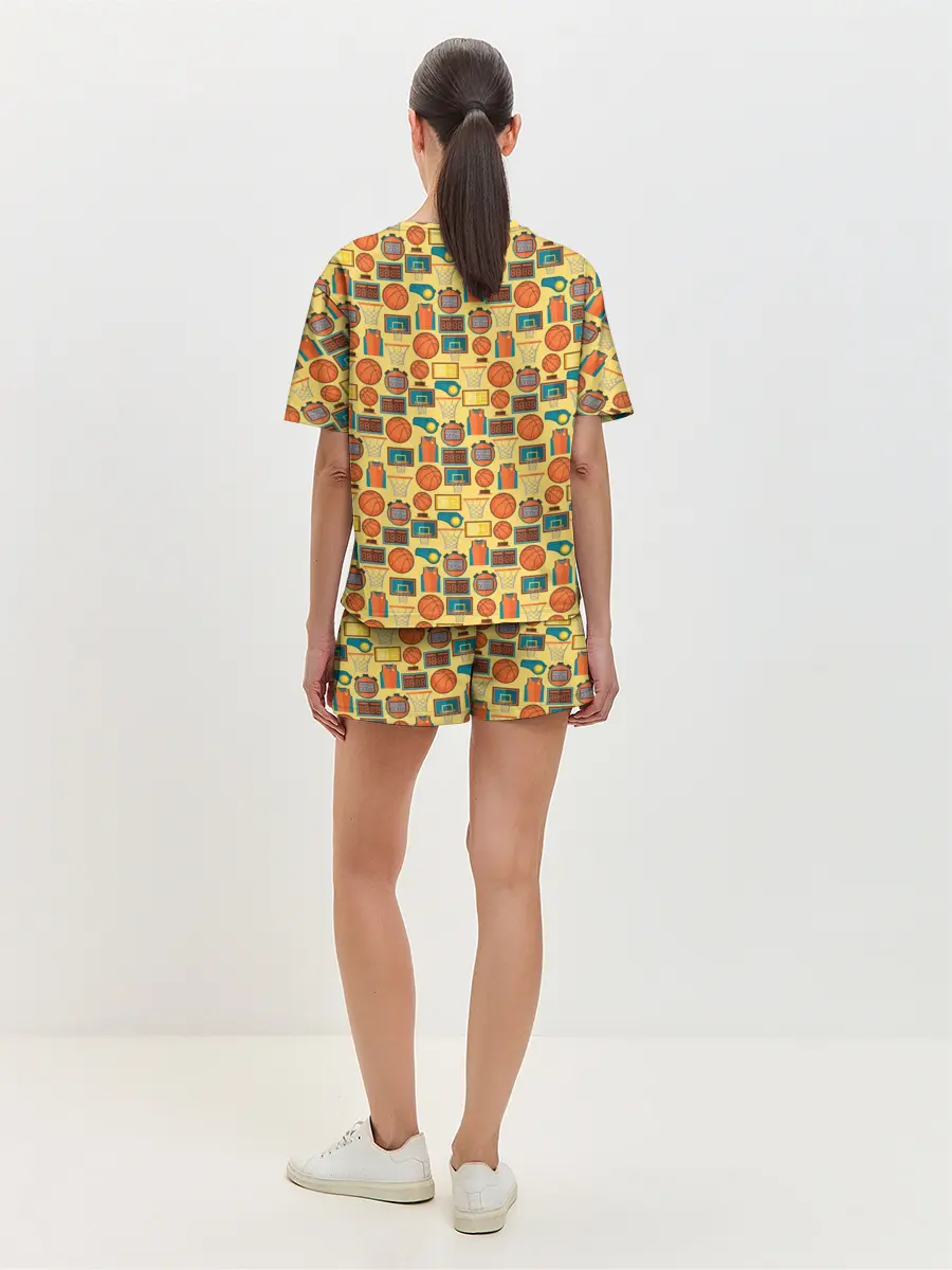 Женская пижама с шортами / Баскетбол