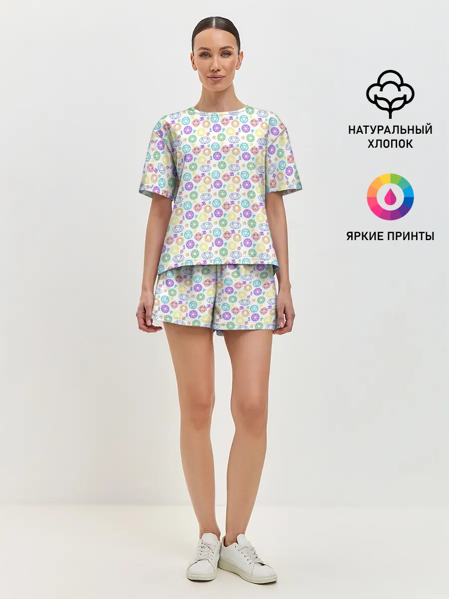 Женская пижама с шортами / Чакры