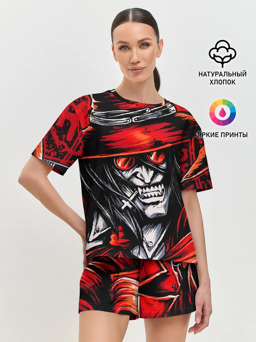 Женская пижама с шортами / ALUCARD IN RED