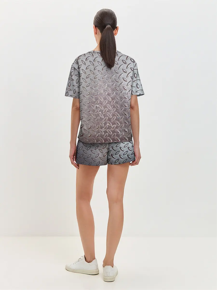 Женская пижама с шортами / Стальной костюм