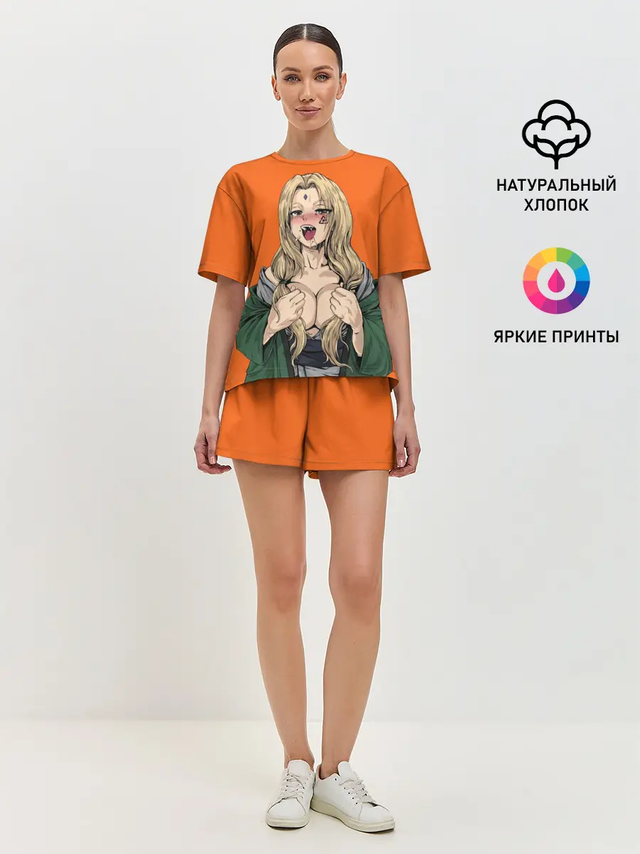 Женская пижама с шортами / Ahegao Цунаде