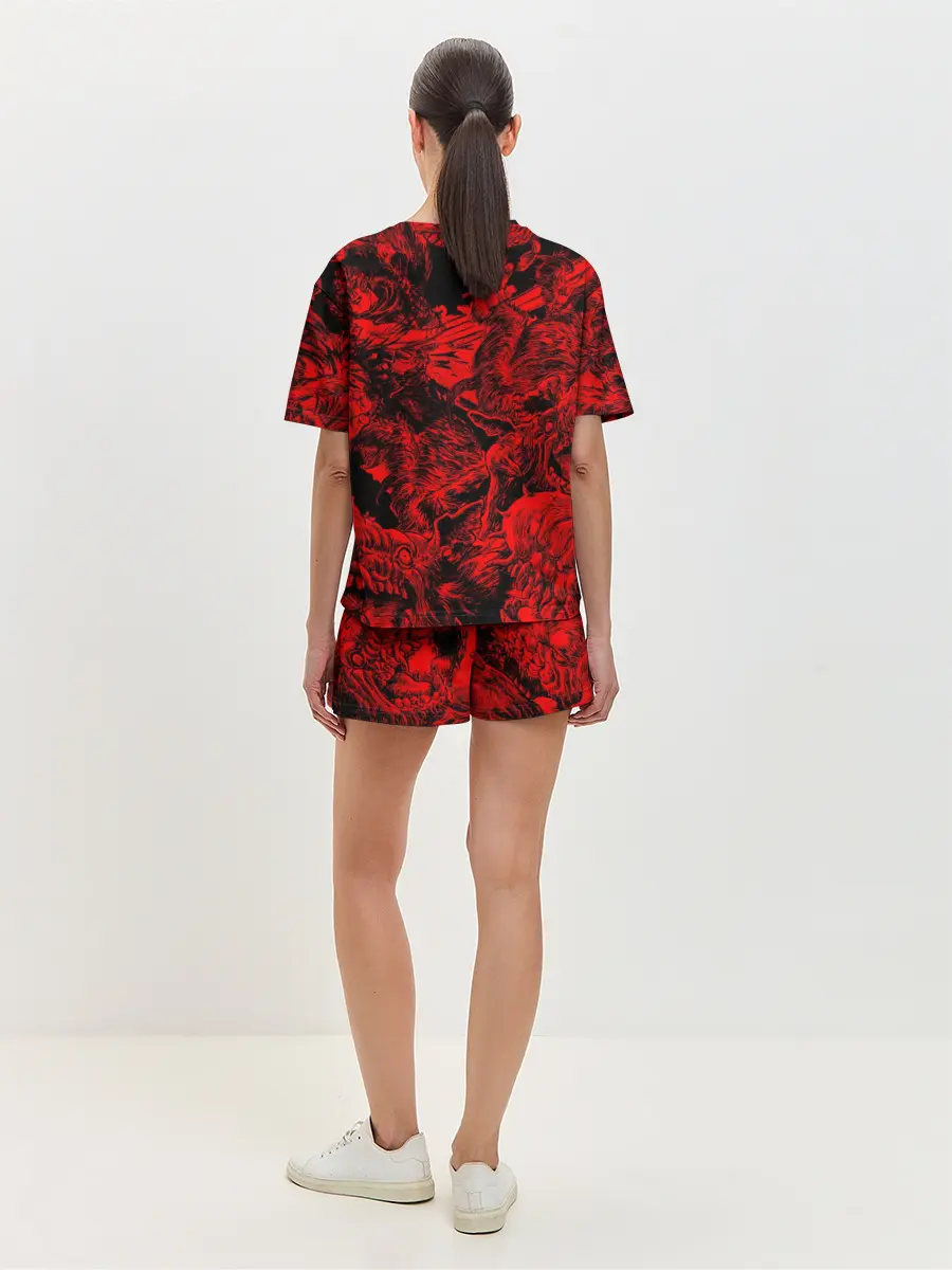 Женская пижама с шортами / BERSERK skulls