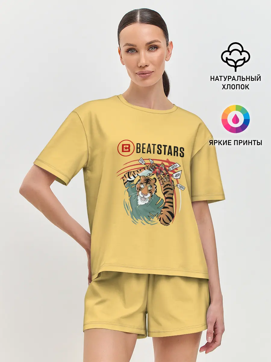 Женская пижама с шортами / Выдающиеся звери