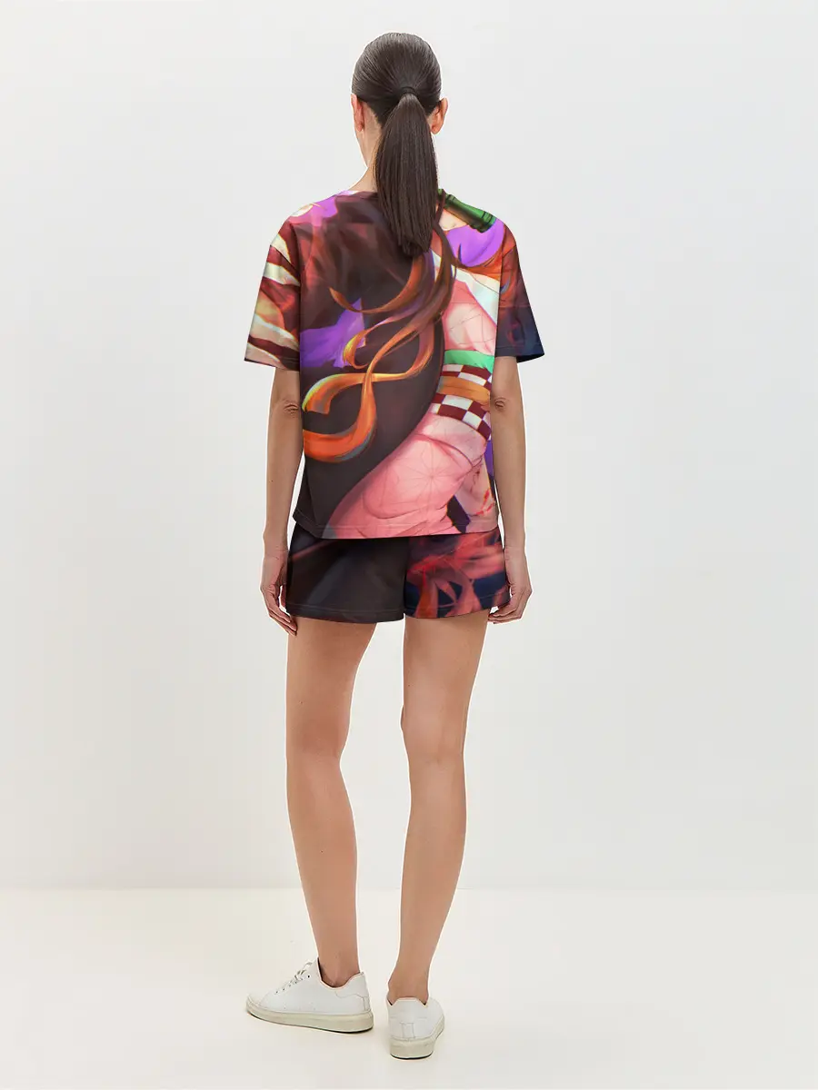 Женская пижама с шортами / Незуко рог