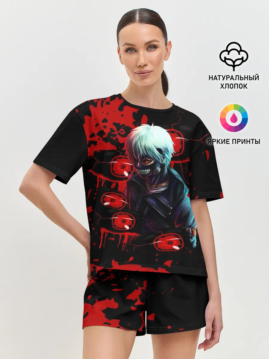Женская пижама с шортами / Kaneki | Токийский Гуль