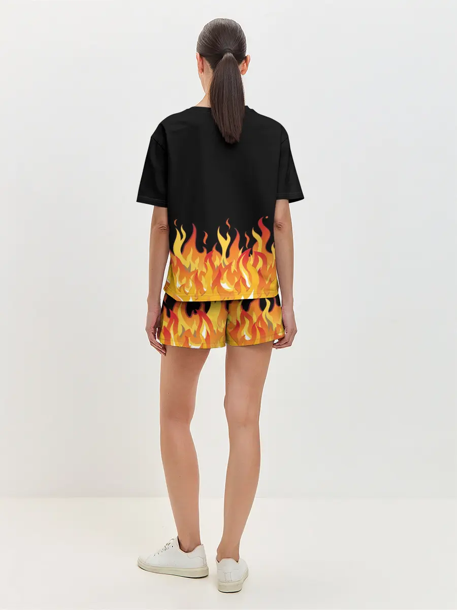 Женская пижама с шортами / ОГОНЬ И НИЧЕГО ЛИШНЕГО