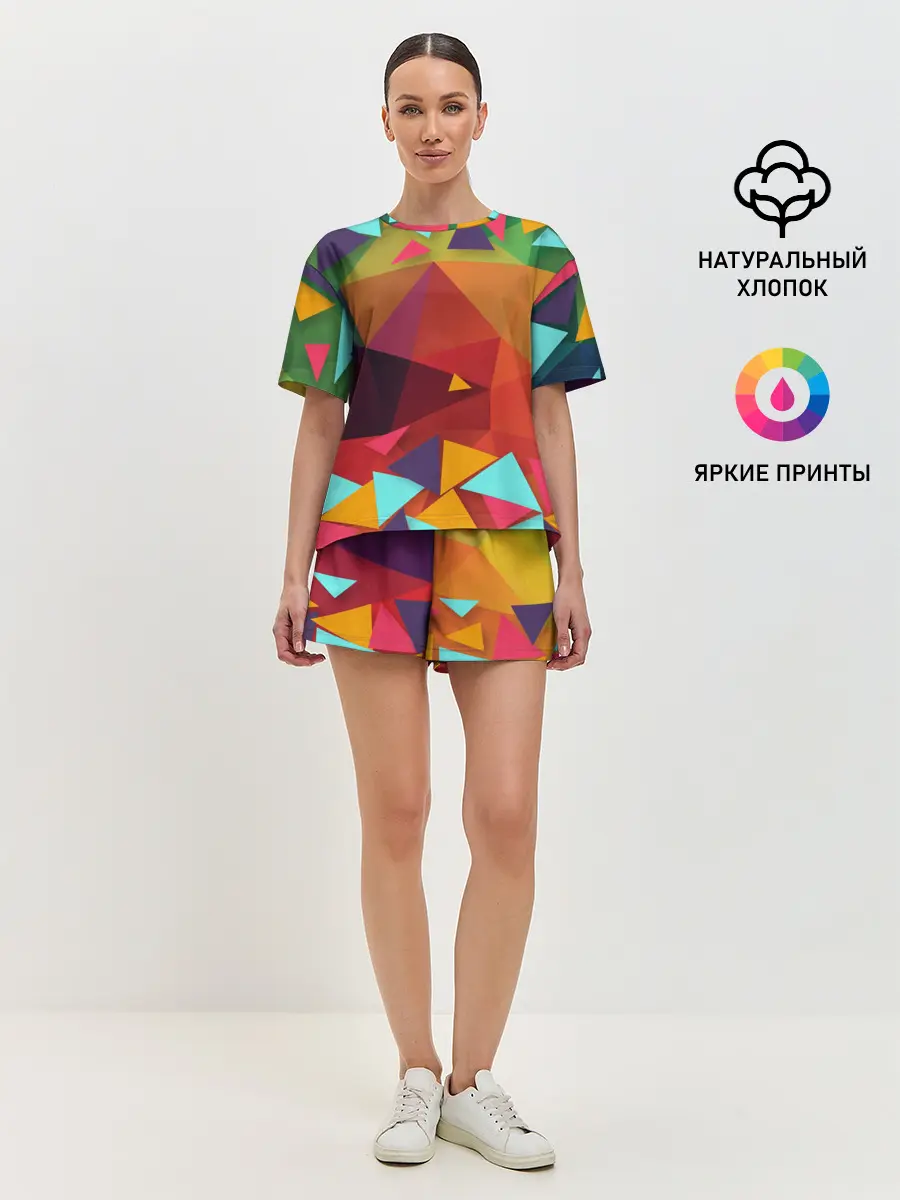 Женская пижама с шортами / Геометрическая Абстракция
