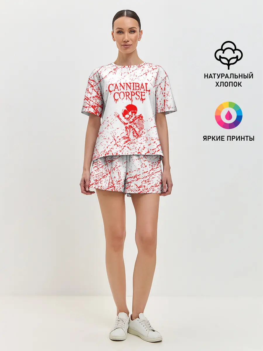 Женская пижама с шортами / cannibal corpse