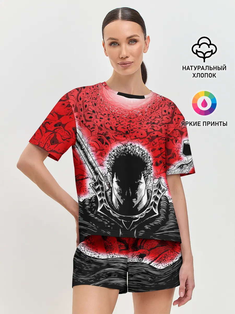 Женская пижама с шортами / Берсерк черное солнце