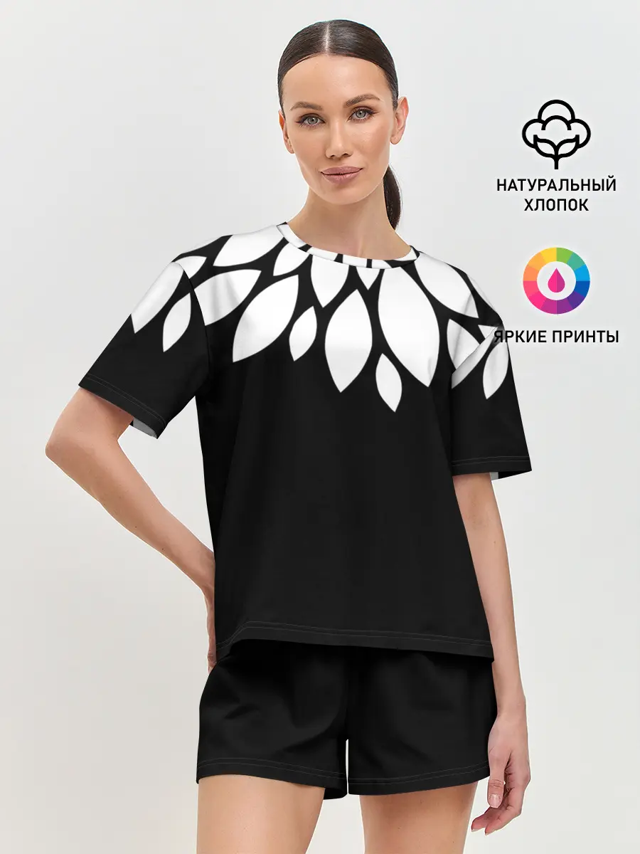 Женская пижама с шортами / Лепестки