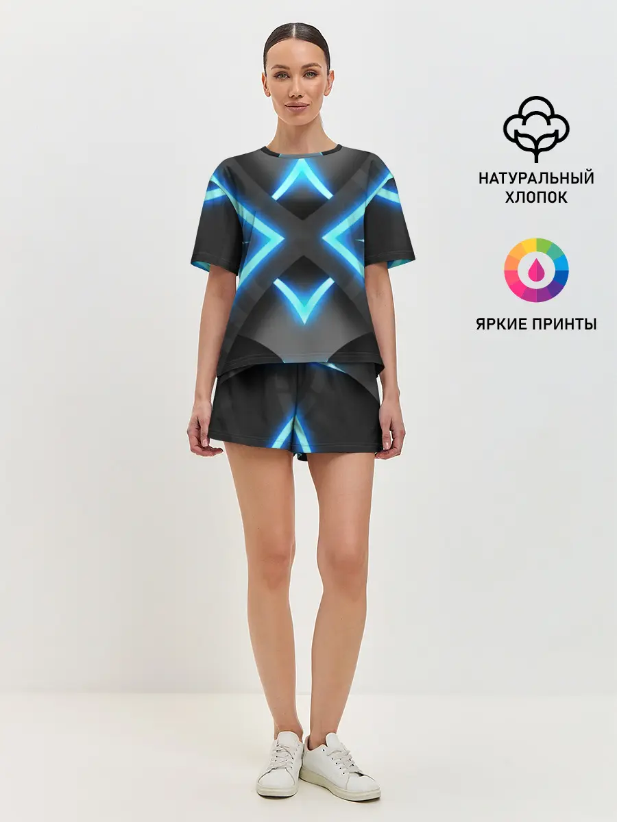 Женская пижама с шортами / НЕОНОВЫЕ СТРЕЛКИ 3D