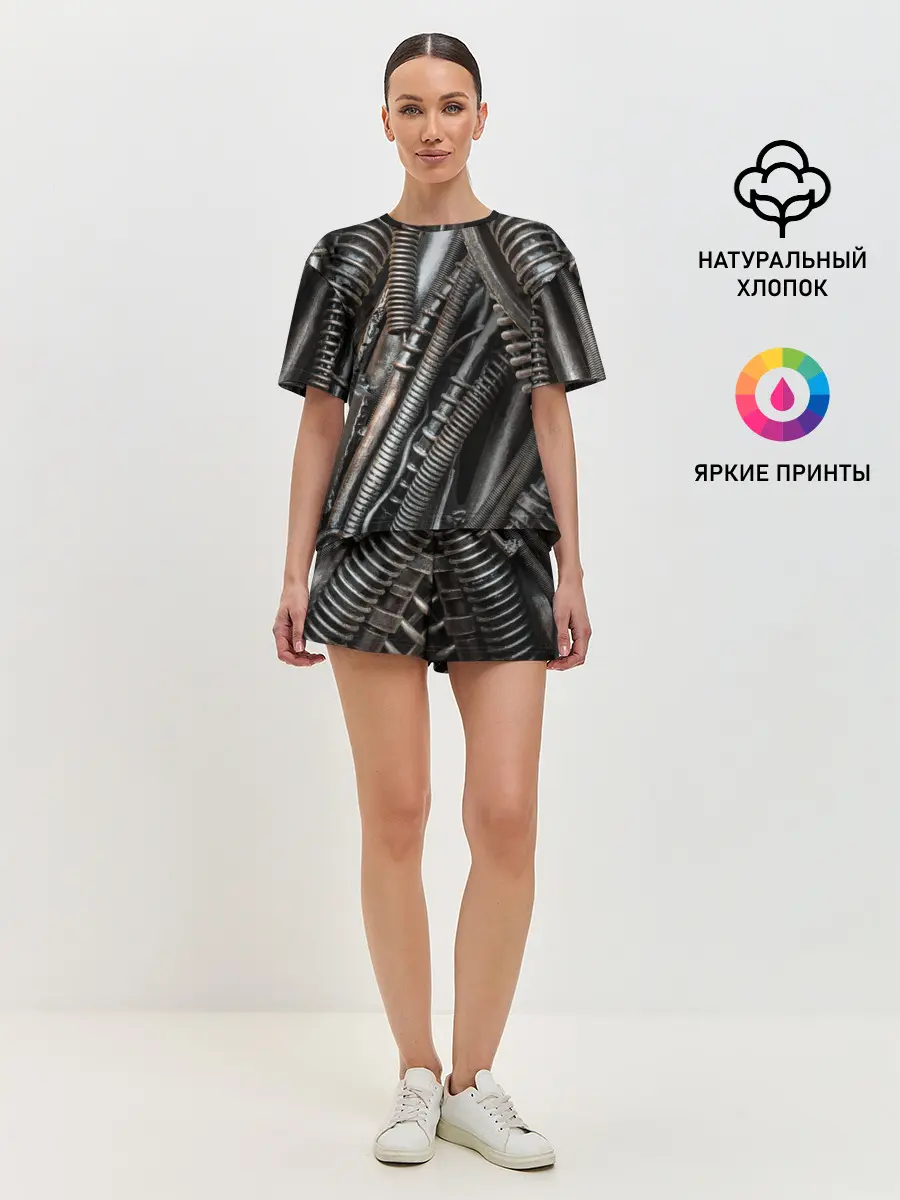 Женская пижама с шортами / СТИМПАНК | МЕХАНИЧЕСКИЕ ЧАСТИ