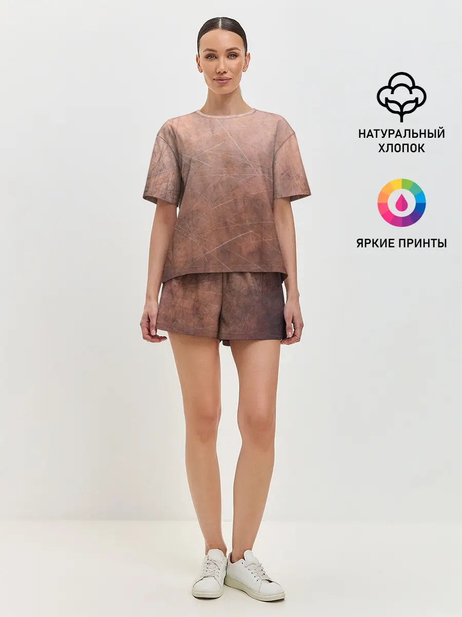 Женская пижама с шортами / ЛАТУНЬ