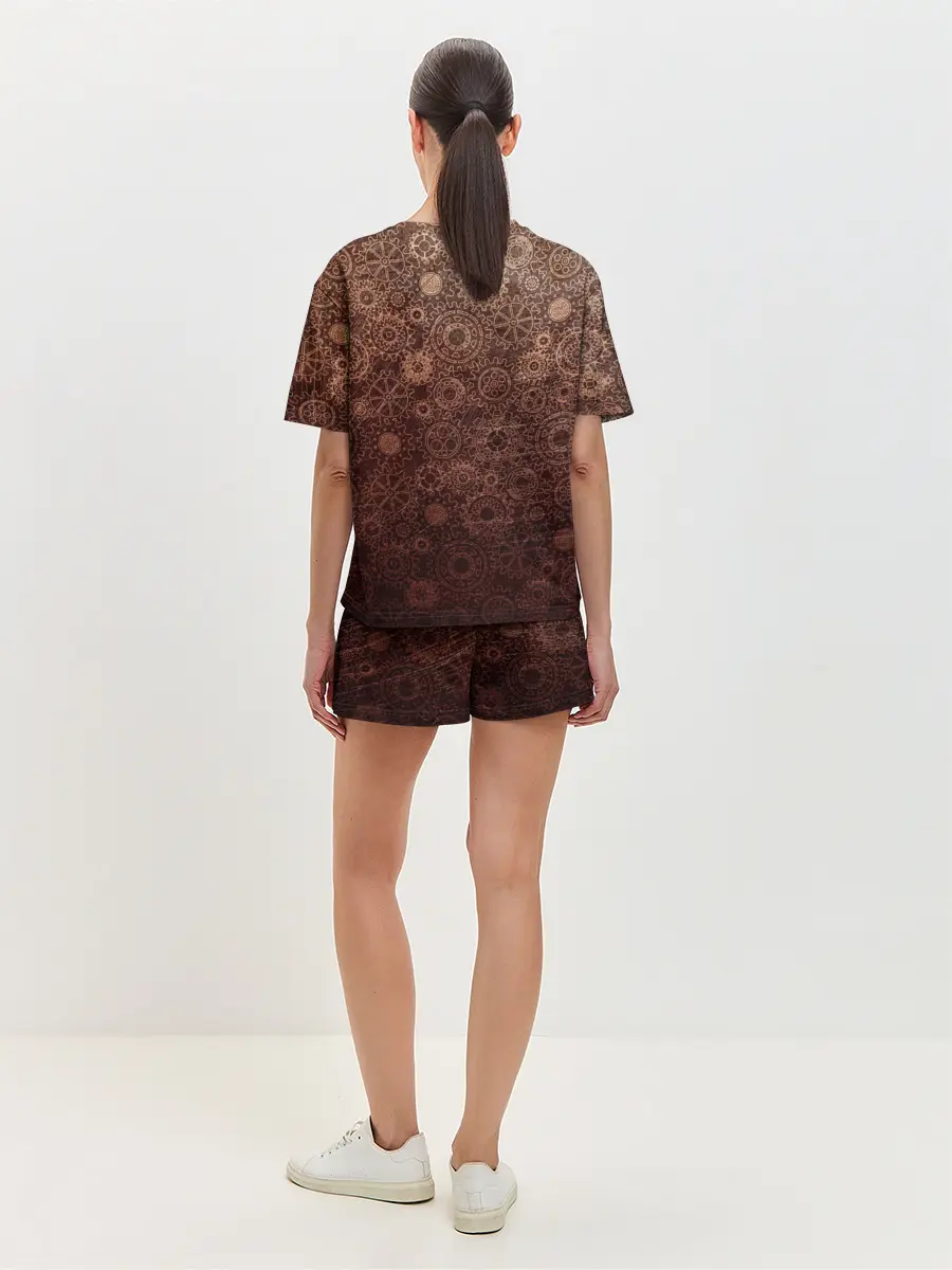 Женская пижама с шортами / Шестеренки