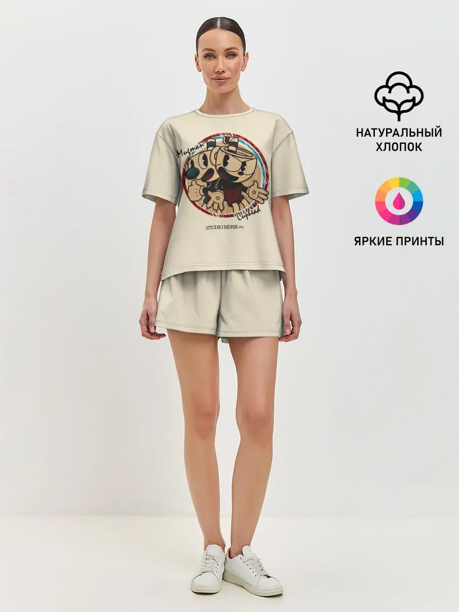 Женская пижама с шортами / CUPHEAD