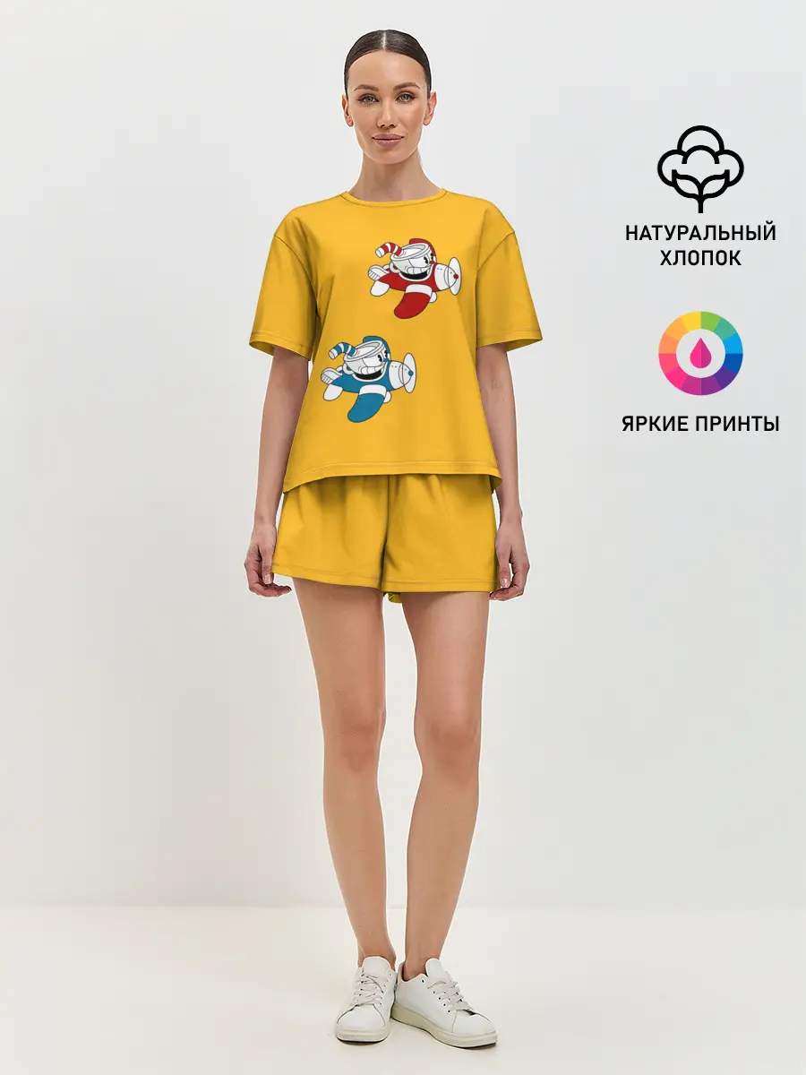 Женская пижама с шортами / CUPHEAD