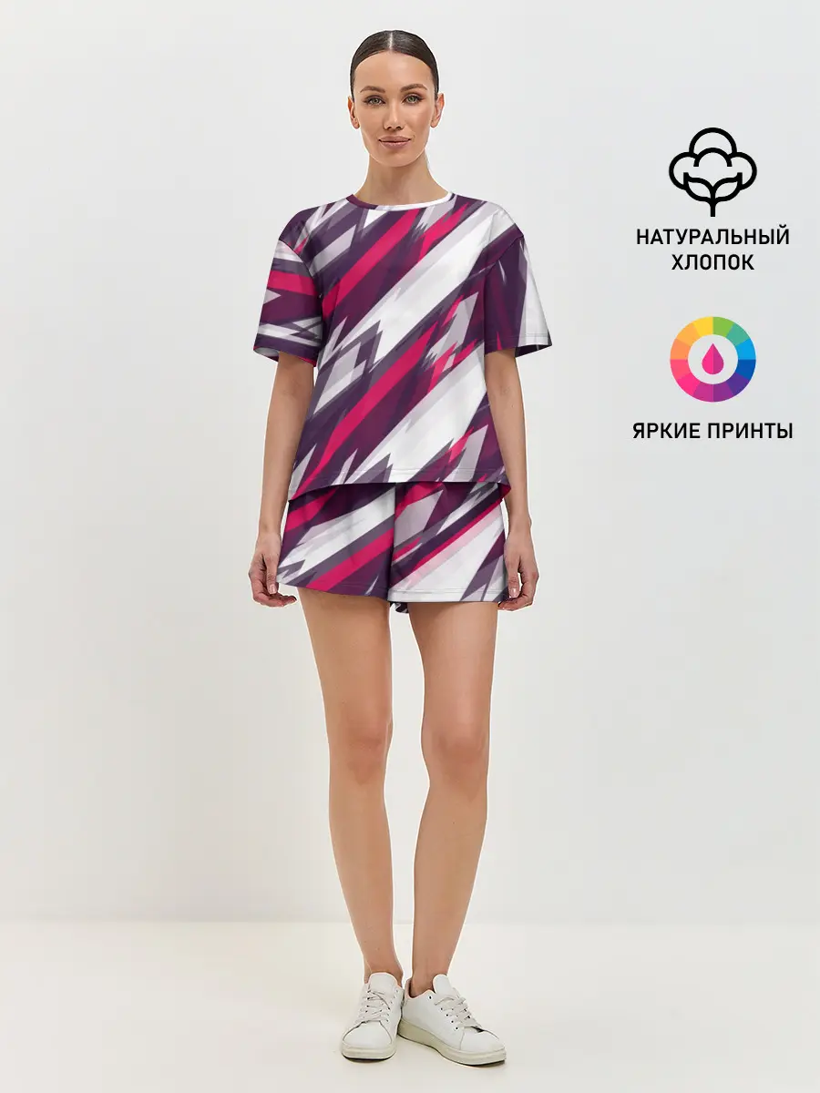 Женская пижама с шортами / Абстракция ,,Пламя