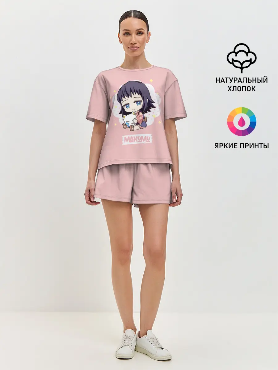 Женская пижама с шортами / Makomo | Kimetsu no Yaiba