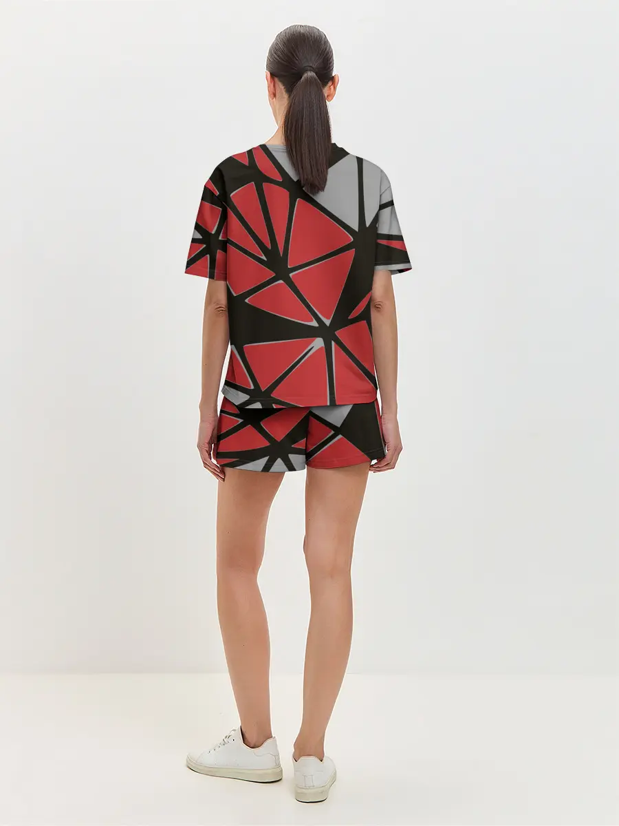 Женская пижама с шортами / Треугольники