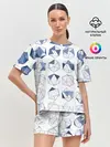 Женская пижама с шортами / Геометрические фигуры