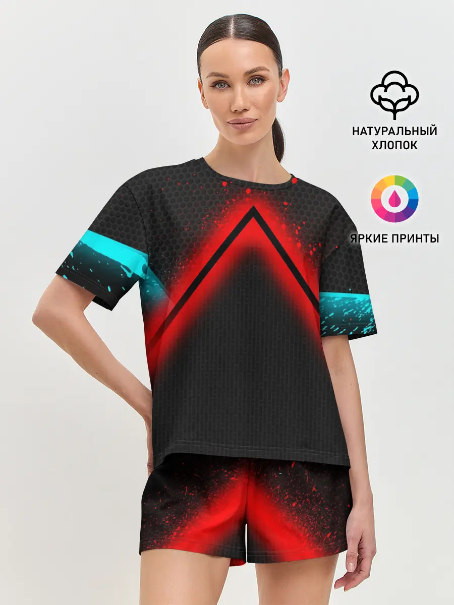 Женская пижама с шортами / Кровавая линия3D