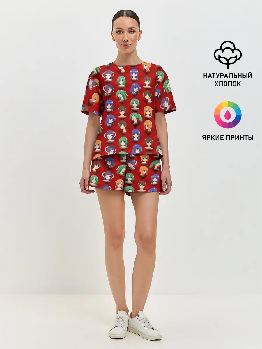 Женская пижама с шортами / Characters Higurashi no...