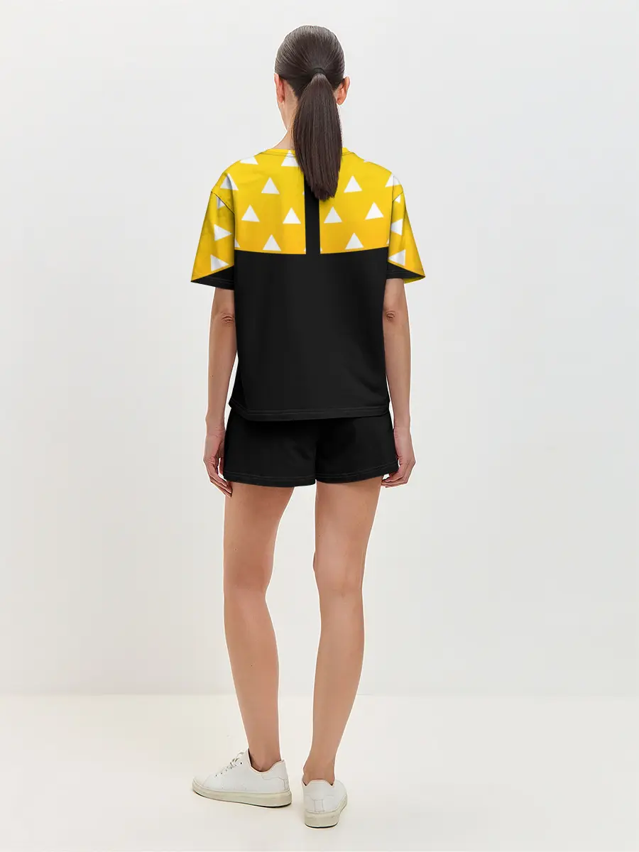 Женская пижама с шортами / Zenitsu Agatsuma Kimetsu no Yaiba