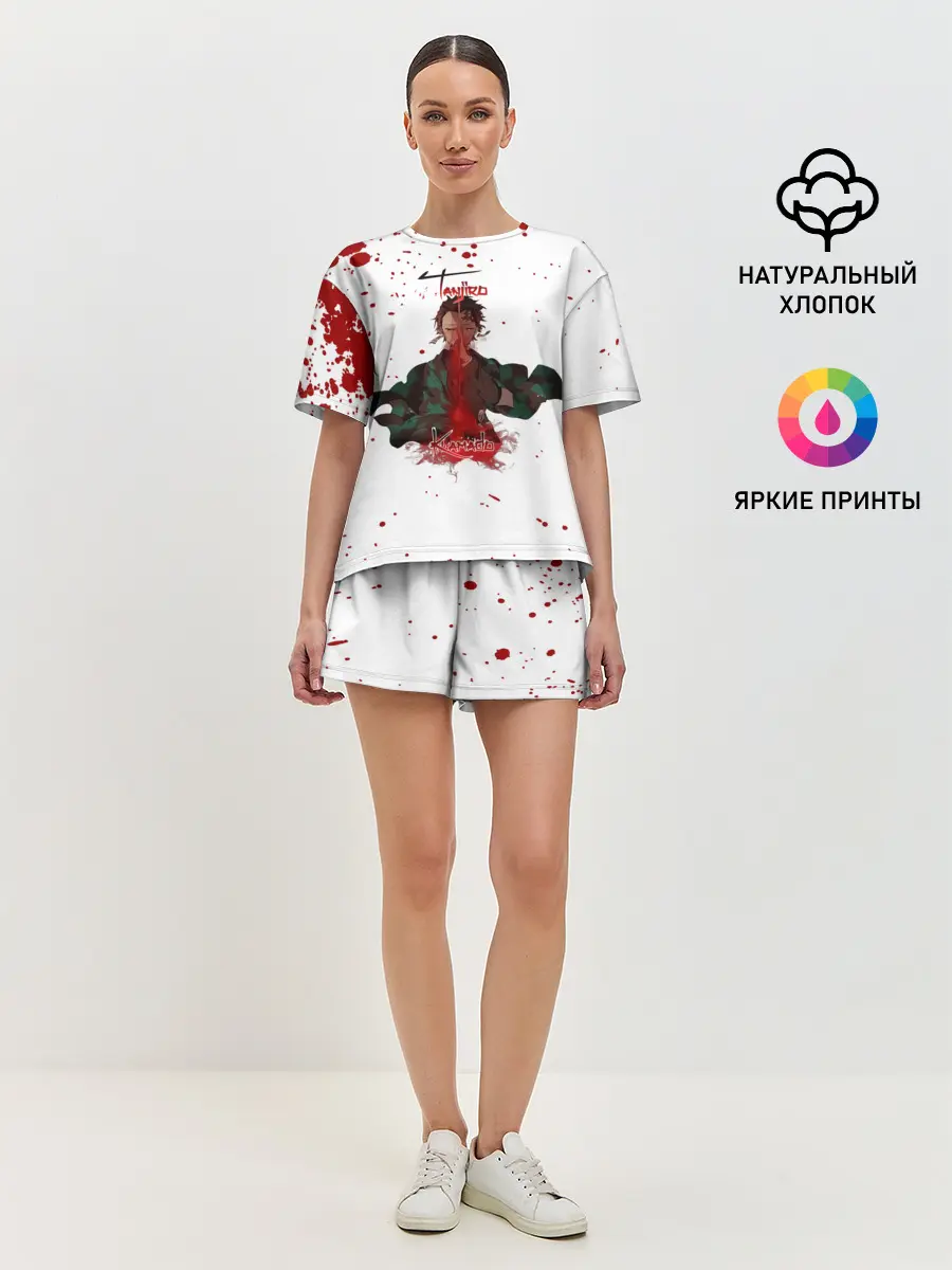 Женская пижама с шортами / Tanjirou Kamado Kimetsu no Yaiba