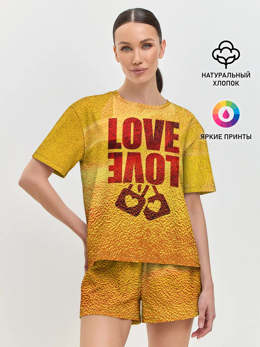 Женская пижама с шортами / LOVE