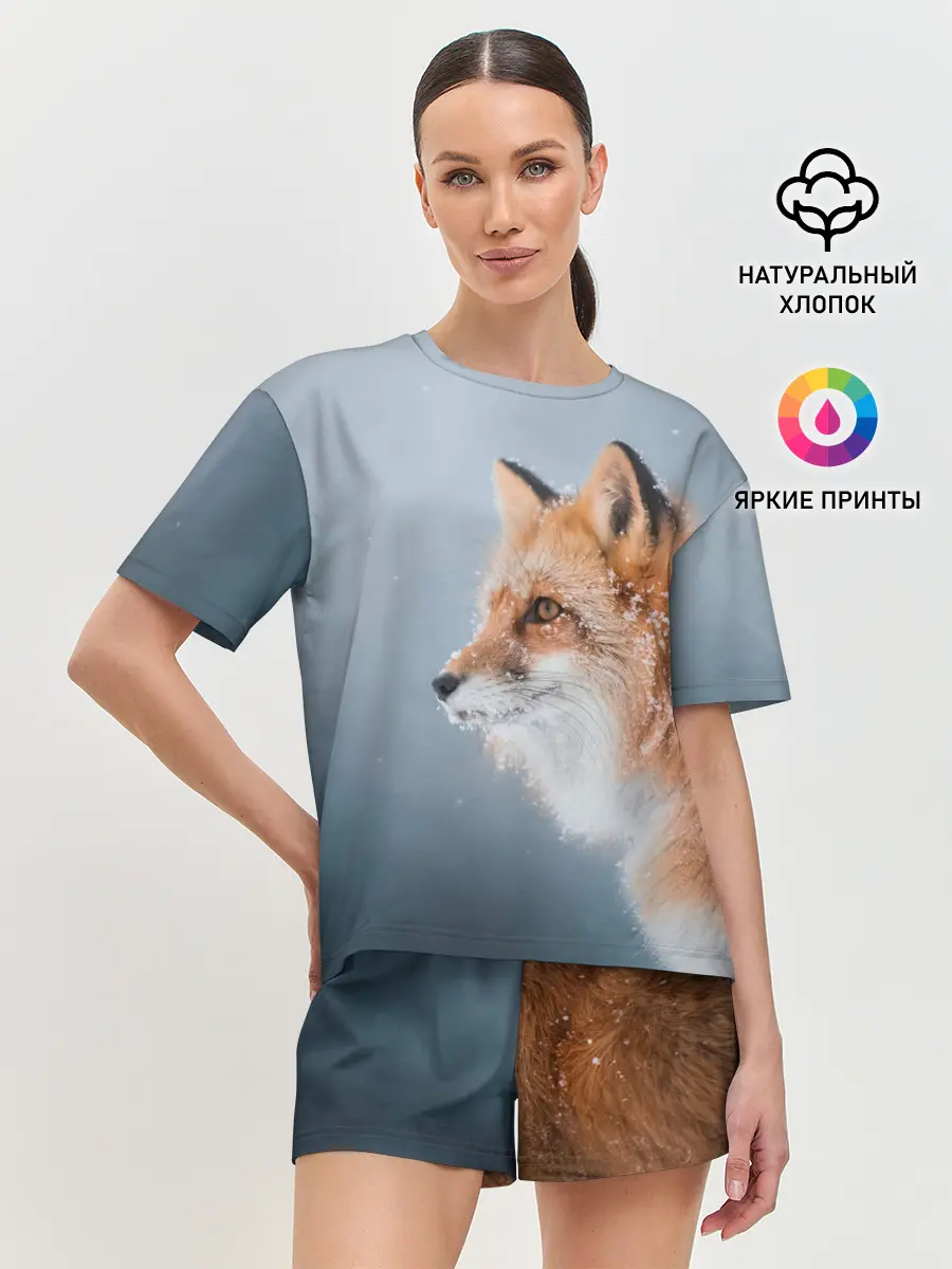 Женская пижама с шортами / Лиса